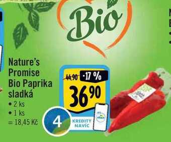 Albert Nature's promise bio paprika sladká • 2 ks nabídka