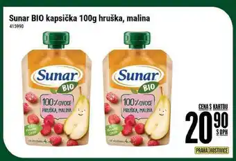 Sunar bio kapsička 100g hruška, malina