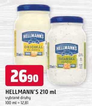 Trefa Hellmann's 210 ml nabídka