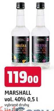 Trefa Marshall, 0,5 l nabídka