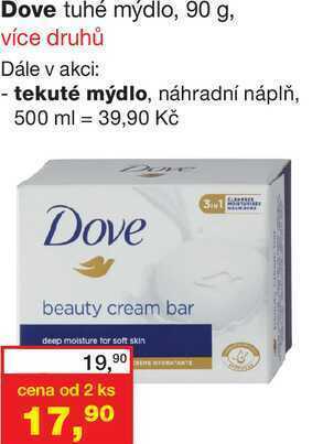 Barvy a laky drogerie Dove tuhé mýdlo, 90 g nabídka