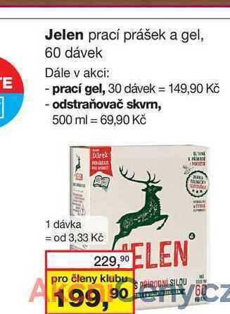 Barvy a laky drogerie Jelen prací prášek a gel, 60 dávek nabídka