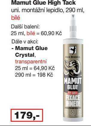 Barvy a laky drogerie Mamut glue high tack uni. montážní lepidlo, 290 ml, bílé nabídka