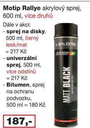 Barvy a laky drogerie Motip rallye akrylový sprej, 600 ml nabídka