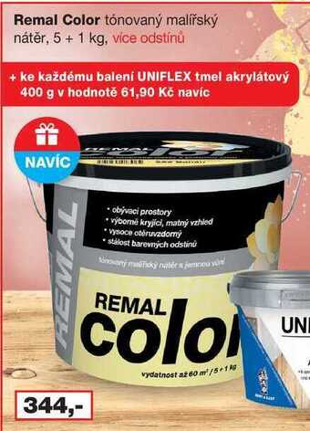 Barvy a laky drogerie Remal color tónovaný malířský nátěr, 5 + 1 kg nabídka