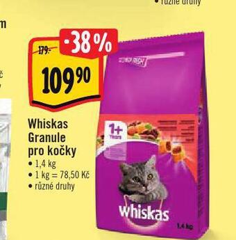 Albert Whiskas granule pro kočky nabídka
