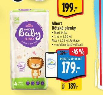 Albert Albert dětské plenky nabídka