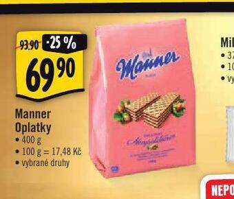 Albert Manner oplatky nabídka