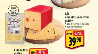 Albert Sýr ementálského typu plátky nabídka
