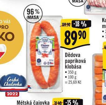 Albert Dědova papriková klobása nabídka