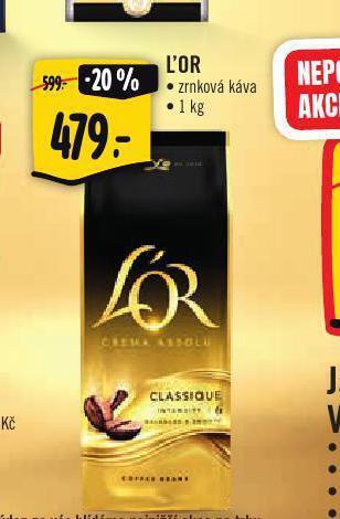 Albert L´or zrnková káva nabídka