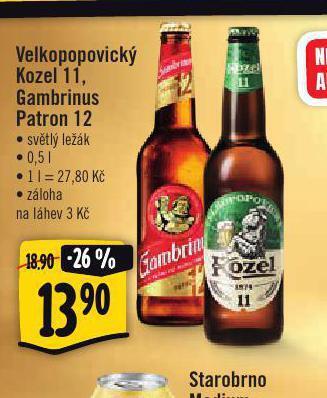Albert Pivo velkopopovický kozel 11 nabídka