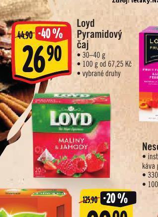 Albert Loyd pyramidový čaj nabídka