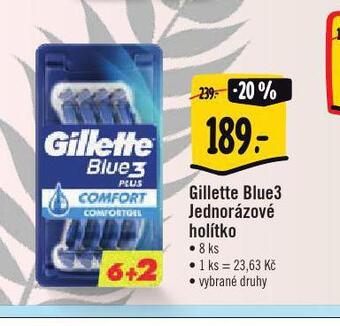 Albert Gillette blue3 jednorázové holítko nabídka