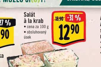 Albert Salát á la krab nabídka