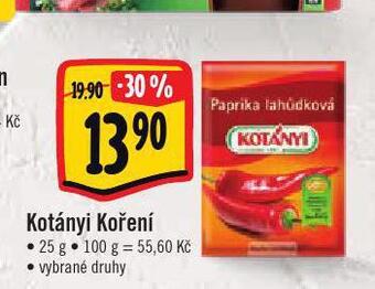 Albert Kotányi koření nabídka