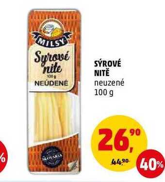 Penny Market Sýrové nitě neuzené, 100 g nabídka