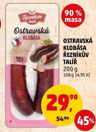 Penny Market Ostravská klobása řezníkův talíř, 200 g nabídka