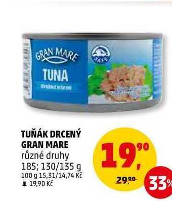 Penny Market Tuňák drcený gran mare, 185 g nabídka