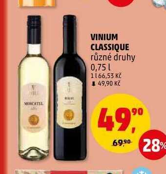 Penny Market Vinium classique, 0,75 l nabídka