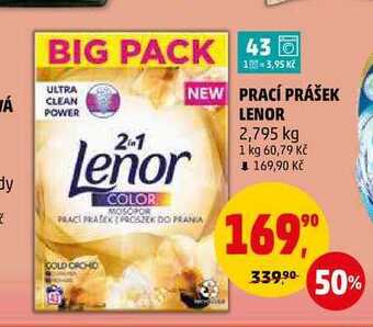 Penny Market Prací prášek lenor, 2,795 kg nabídka