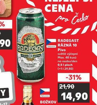 Kaufland Pivo radegast rázná 10 nabídka