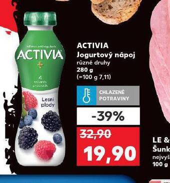 Kaufland Activia jogurtový nápoj nabídka