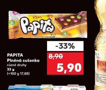 Kaufland Papita plněná sušenka nabídka