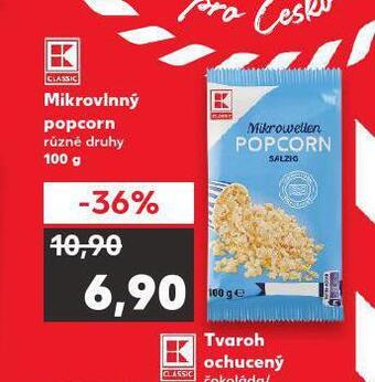 Kaufland Mikrovlnný popcorn nabídka