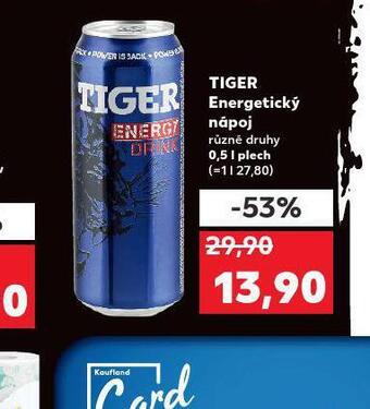 Kaufland Tiger energetický nápoj nabídka