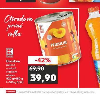 Kaufland Broskve nabídka