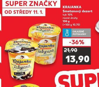 Kaufland Krajanka smetanový dezert nabídka