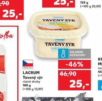 Kaufland Lacrum tavený sýr nabídka