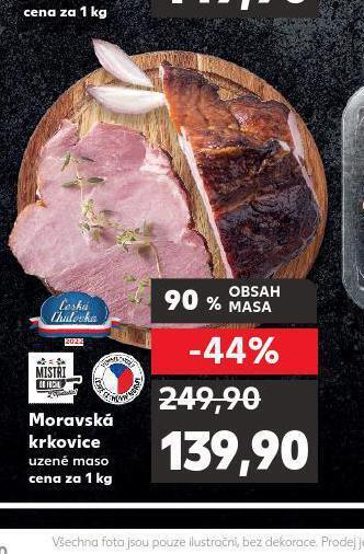 Kaufland Moravská krkovice uzené maso nabídka