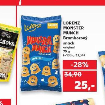 Kaufland Lorenz monster munch bramborový snack nabídka