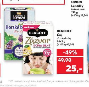 Kaufland Bercoff čaj nabídka