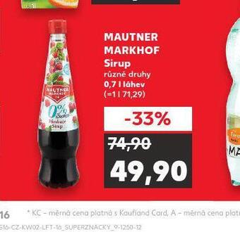 Kaufland Mautner markhof sirup nabídka