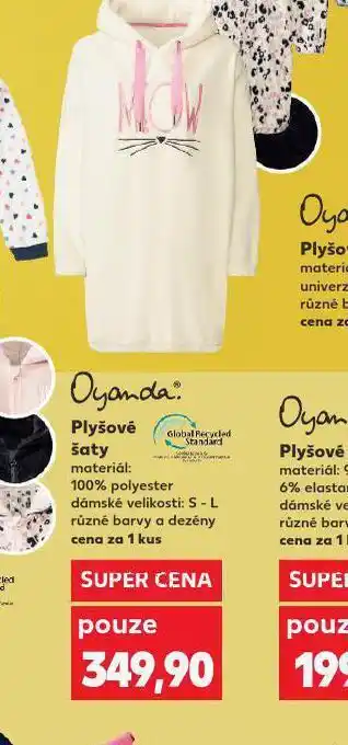 Kaufland Plyšové šaty nabídka