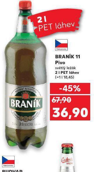Kaufland Pivo braník 11 nabídka