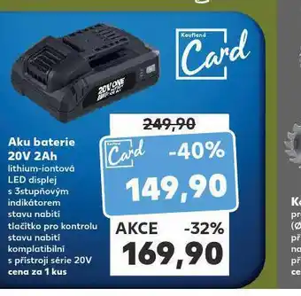 Kaufland Aku baterie 20 v 2 ah nabídka