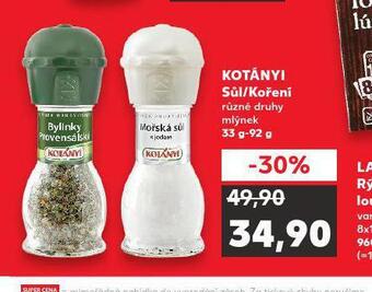 Kaufland Kotányi sůl / koření nabídka