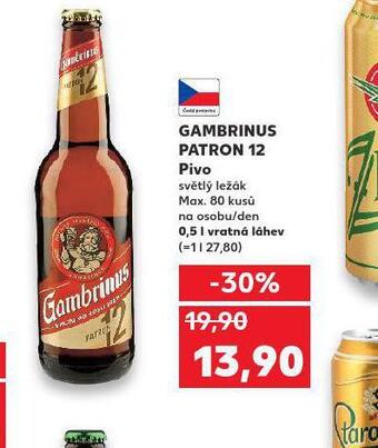 Kaufland Pivo gambrinus patron 12 nabídka