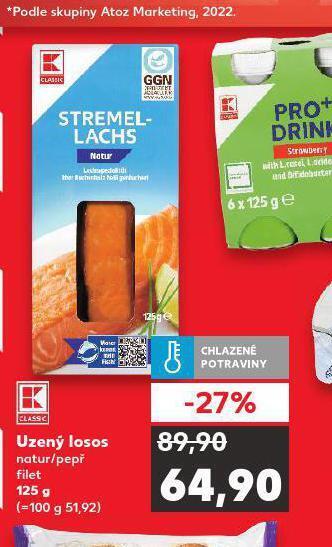 Kaufland Uzený losos nabídka