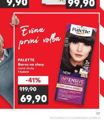 Kaufland Palette barva na vlasy nabídka