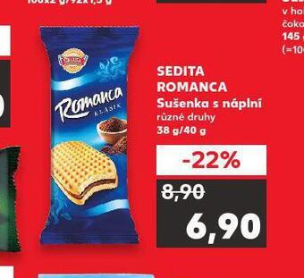Kaufland Sedita romanca sušenka s náplní nabídka