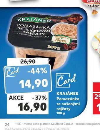 Kaufland Krajánek pomazánka se sušenými rajčaty nabídka