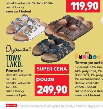 Kaufland Pantofle nabídka
