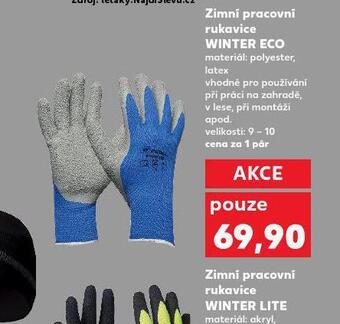 Kaufland Zimní pracovní rukavice nabídka