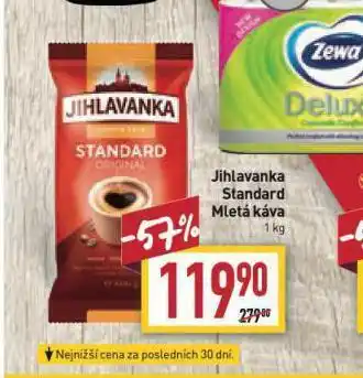 Billa Jihlavnka standard mletá káva nabídka