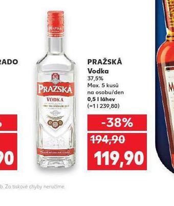Kaufland Pražská vodka nabídka